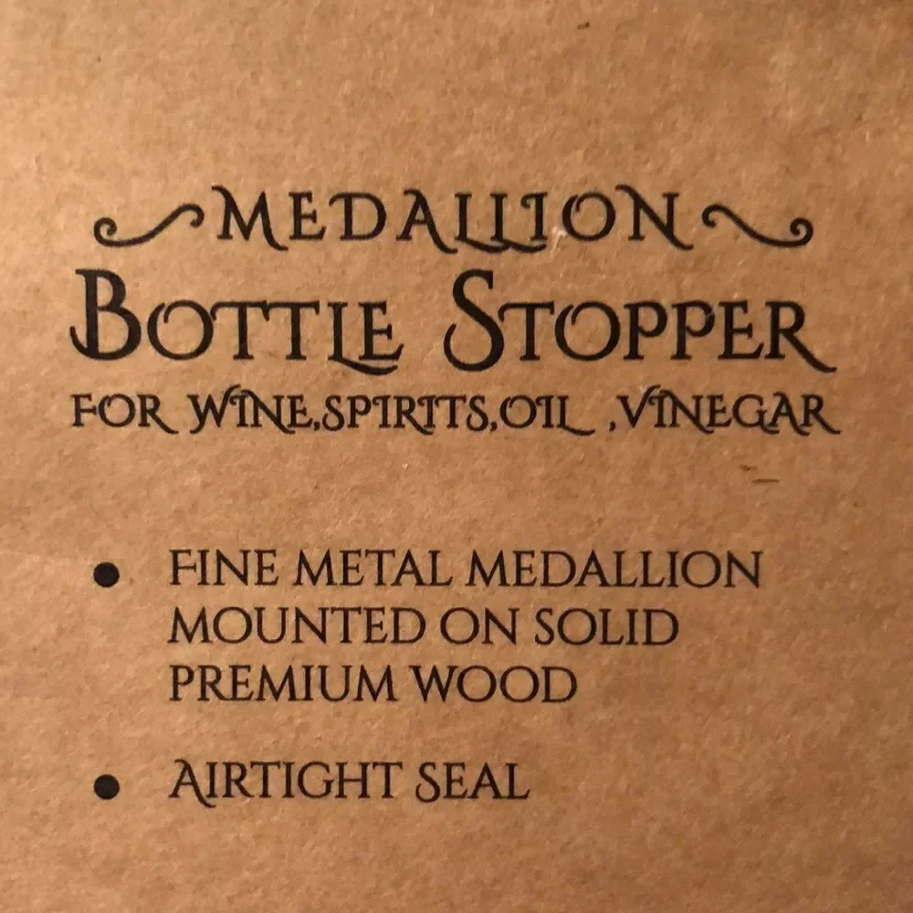 Prodyne Fine Metal Medallion Bottle Stopper